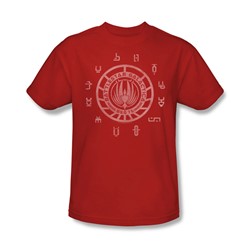 Battlestar Galactica - Bsg Colonies Adult T-Shirt In Red