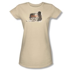 Battlestar Galactica - Starbuck Juniors T-Shirt In Cream
