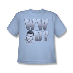 Andy Griffith - Wwad? Big Boys T-Shirt In Light Blue