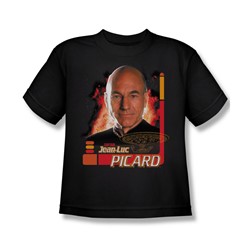 Star Trek: The Next Generation - St: Next Gen / Captain Picard Big Boys T-Shirt In Black