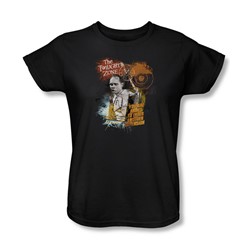 The Twilight Zone - Enter At Your Own Risk Womens T-Shirt In Black