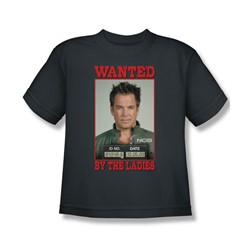 Ncis - Wanted Big Boys T-Shirt In Charcoal