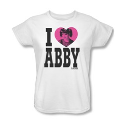 Ncis - I Heart Abby Womens T-Shirt In White