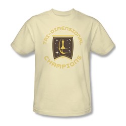 Star Trek - Tri-Dimensional Champs Adult T-Shirt In Cream