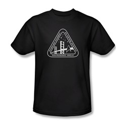 Star Trek - White Academy Logo Adult T-Shirt In Black