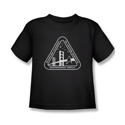 Star Trek - White Academy Logo Juvee T-Shirt In Black
