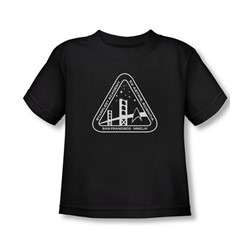 Star Trek - White Academy Logo Toddler T-Shirt In Black