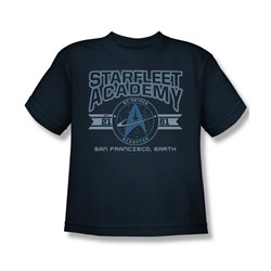 Star Trek - Starfleet Academy, Earth Big Boys T-Shirt In Navy