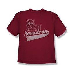 Star Trek - Red Squadron Sport Big Boys T-Shirt In Red