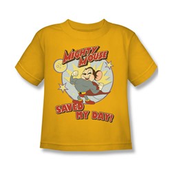 Mighty Mouse - Vintage Day Juvee T-Shirt In Gold
