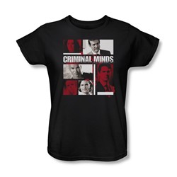 Criminal Minds - Character Boxes Womens T-Shirt In Black