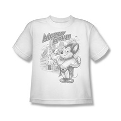 Mighty Mouse - Protect And Serve Big Boys T-Shirt In White