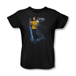 Star Trek: The Original Series - Galactic Kirk Womens T-Shirt In Black