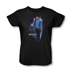Star Trek: The Original Series - Galactic Spock Womens T-Shirt In Black