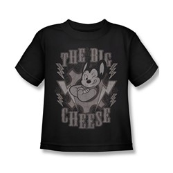 Mighty Mouse - The Big Cheese Juvee T-Shirt In Black