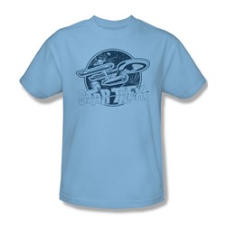 Star Trek - Retro Enterprise Adult T-Shirt In Light Blue