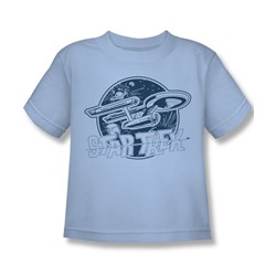 Star Trek - Retro Enterprise Juvee T-Shirt In Light Blue