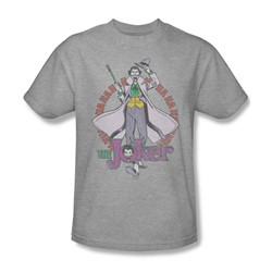 The Joker - Maniacal Adult T-Shirt In Heather