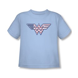 Wonder Woman - Red White & Blue Toddler T-Shirt In Light Blue