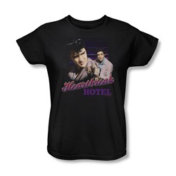 Elvis - Heartbreak Hotel Womens T-Shirt In Black