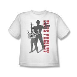 Elvis - Look No Hands Big Boys T-Shirt In White