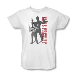Elvis - Look No Hands Womens T-Shirt In White