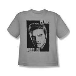 Elvis - Graphic Portrait Big Boys T-Shirt In Silver