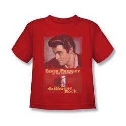 Elvis - Jailhouse Rock Poster Juvee T-Shirt In Red