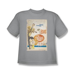Elvis - World Fair Poster Big Boys T-Shirt In Silver