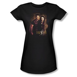 Farscape - Wanted Juniors T-Shirt In Black