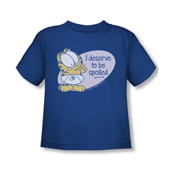 Garfield - Deserve To Be Spoiled Toddler T-Shirt In Royal