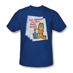Garfield - Duly Noted Adult T-Shirt In Royal