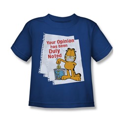 Garfield - Duly Noted Juvee T-Shirt In Royal