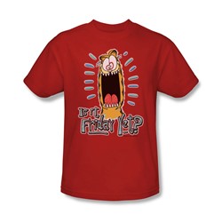 Garfield - Friday Adult T-Shirt In Red
