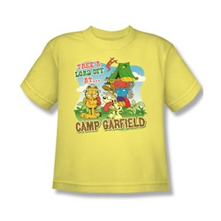 Garfield - Camp Garfield Big Boys T-Shirt In Banana