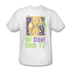 Garfield - My Clone Did It Adult T-Shirt In White