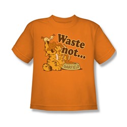 Garfield - Waste Not Big Boys T-Shirt In Orange
