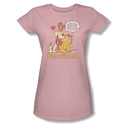 Garfield - Can't Win Juniors T-Shirt In Pink