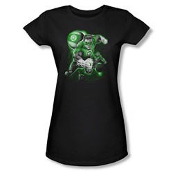 Green Lantern - Lantern Planet Juniors T-Shirt In Black
