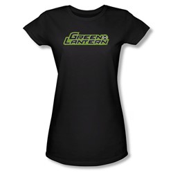 Green Lantern - Scribble Title Juniors T-Shirt In Black