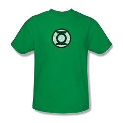 Green Lantern - Scribble Lantern Logo Adult T-Shirt In Kelly Green