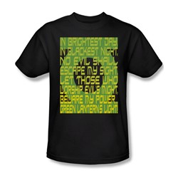 Green Lantern - Green Lantern Oath Adult T-Shirt In Black