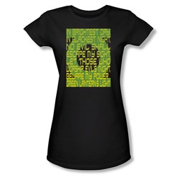 Green Lantern - Green Lantern Oath Juniors T-Shirt In Black