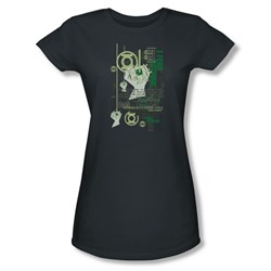 Green Lantern - Core Strength Juniors T-Shirt In Charcoal