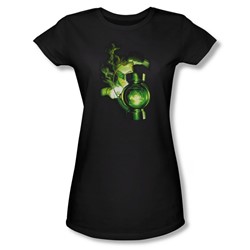 Green Lantern - Lantern Light Juniors T-Shirt In Black