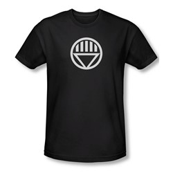 Green Lantern - Black Lantern Logo Slim Fit Adult T-Shirt In Black