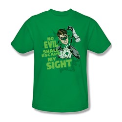 Green Lantern - No Evil Adult T-Shirt In Kelly Green