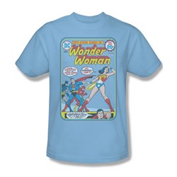 Justice League - Ww #212 Cover Adult T-Shirt In Light Blue