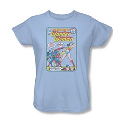 Justice League - Ww #212 Cover Womens T-Shirt In Light Blue