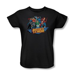 Justice League - Ready To Fight Womens T-Shirt In Black